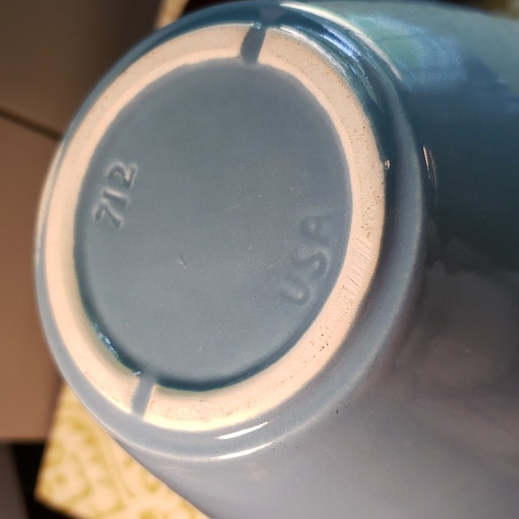 Table vase USA 7in round vtg - Picture 3 of 4